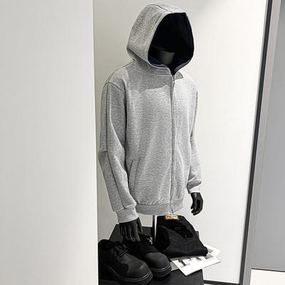 Trendy Brand 2026 Fashion Blockbuster Sweater Zipper Short Vibe High Street Hooded Men's Sweater