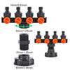 IBC Faucet Adapter PVC Bulkhead Adapter with 4-Way Water Splitters Valve Garden Hose Fitting For 1000L Outdoor Water Tank