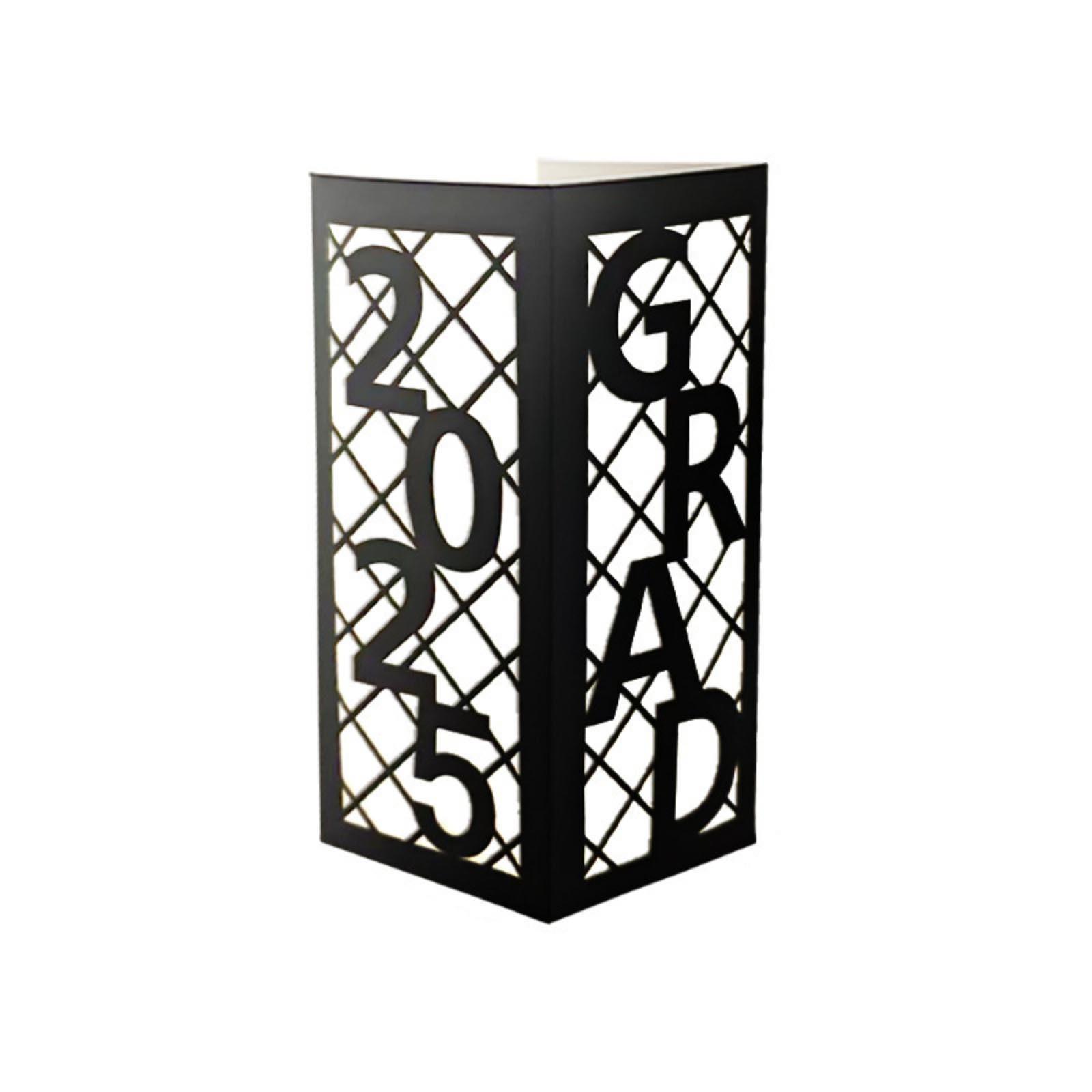 

Выпускной сезон полая черная бумажная коробка для абажура с цветами One Size