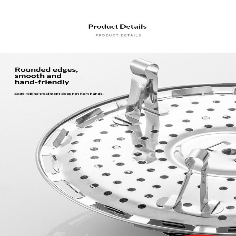 Stainless Steel Steamer Rack Rust Proof Detachable Support Legs For Home Kitchen Steaming Dumplings Vegetables Corn