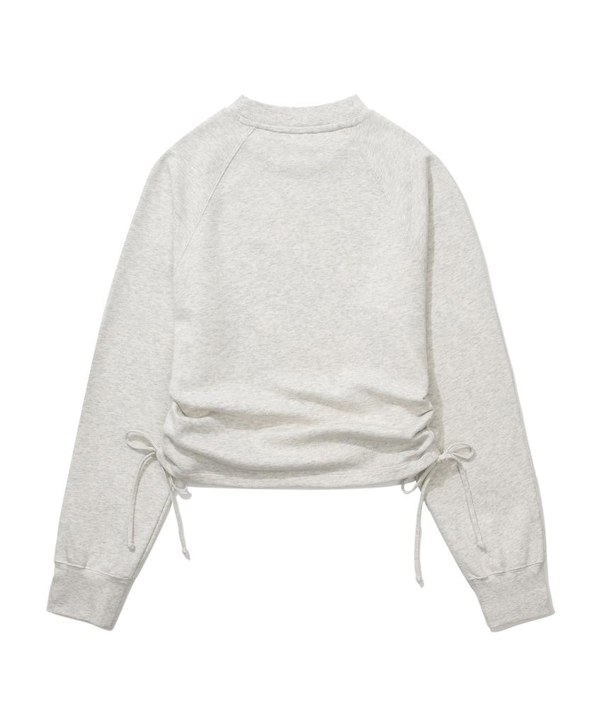 COVERNAT WOMAN Shirred Sweatshirt Oatmeal