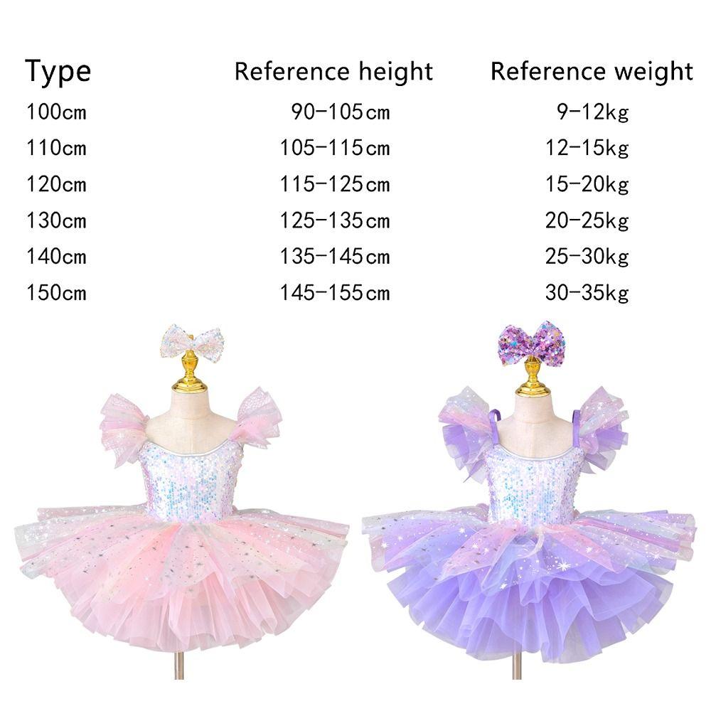 Modern Ballet Tutu Sequin Performance Clothes Fashion Princess Dress  Kids Girls
