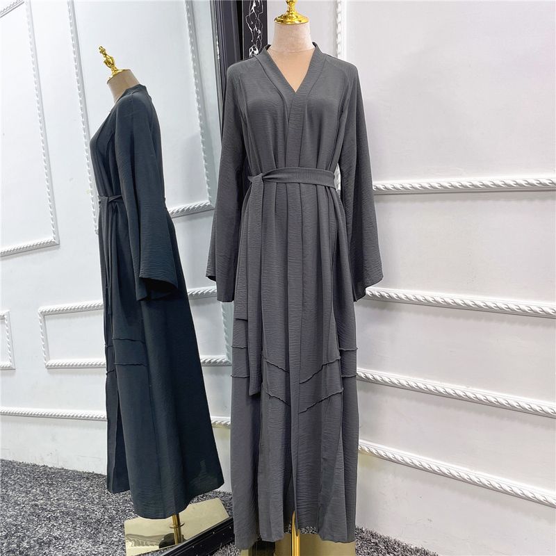 New New Arrival Ethnic Style Women's Clothing Pure Color Long Cardigan Shoelace Dress Summer Ethnic Dress