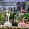 Svítící ve tmě Halloweenská kostra Bubbbler Soška Dekorace do akvária