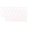 49pcs 0.9mm Height Watch Rubber Washer 16 To 40mm Diameter Red Waterproof Flexibility Watch Rubber