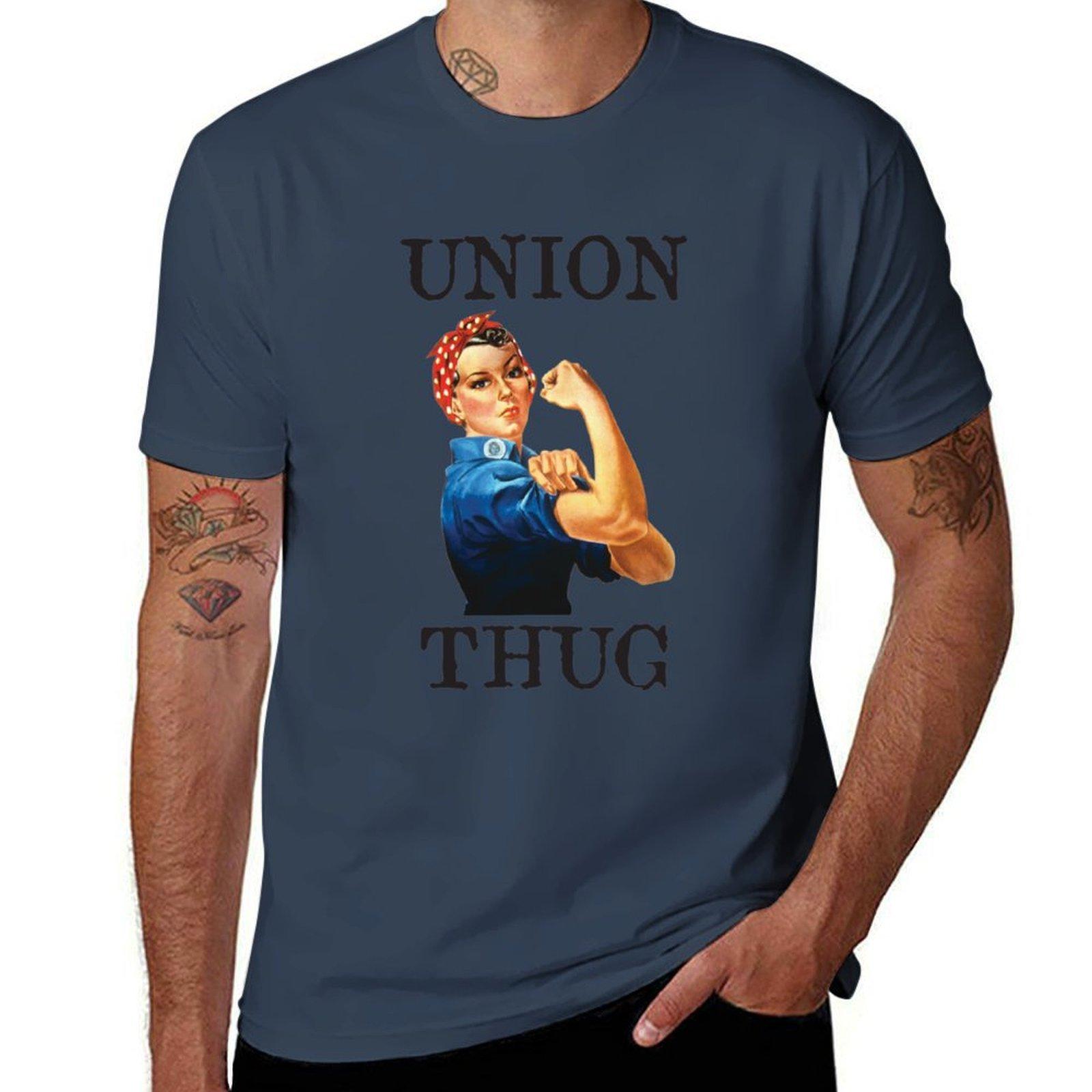 Pro Union Strong Union Proud Rosie the Riveter Essential TShirt Minimalist Casual Short Sleeve Top S