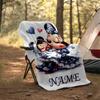 Customizable Minnie Throw Blanket – Personalized Name, All-Season Cozy Snug Blanket, Machine Washable, Personalized Blanket