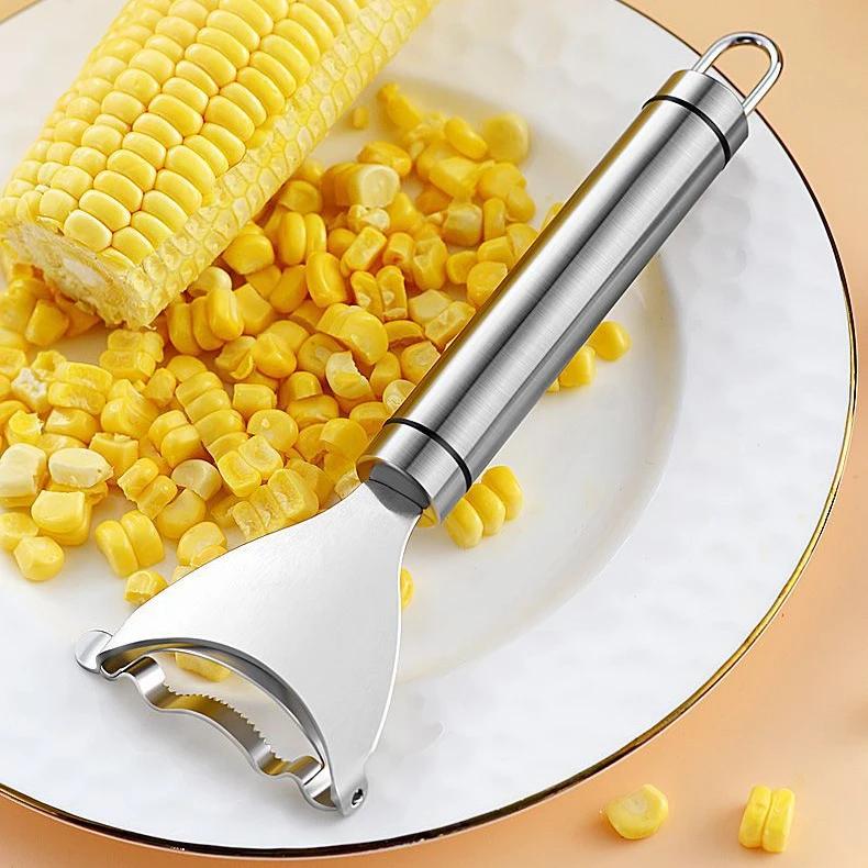 Stainless Steel Corn Stripper & Peeler - Durable, Multi-Use Kitchen Tool for Effortless Meal Prep Easy Kernel Removal