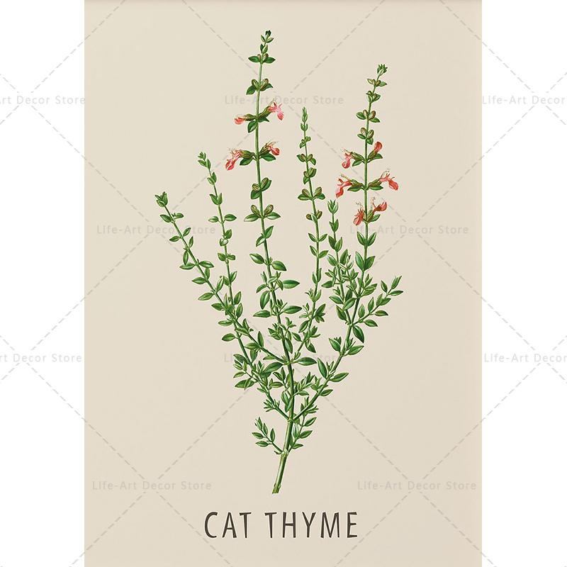 Roślina, kwiat, badania, plakat retro, druk botaniczny, plakaty ziołowe, obraz vintage na płótnie, obraz na ścianę do salonu,