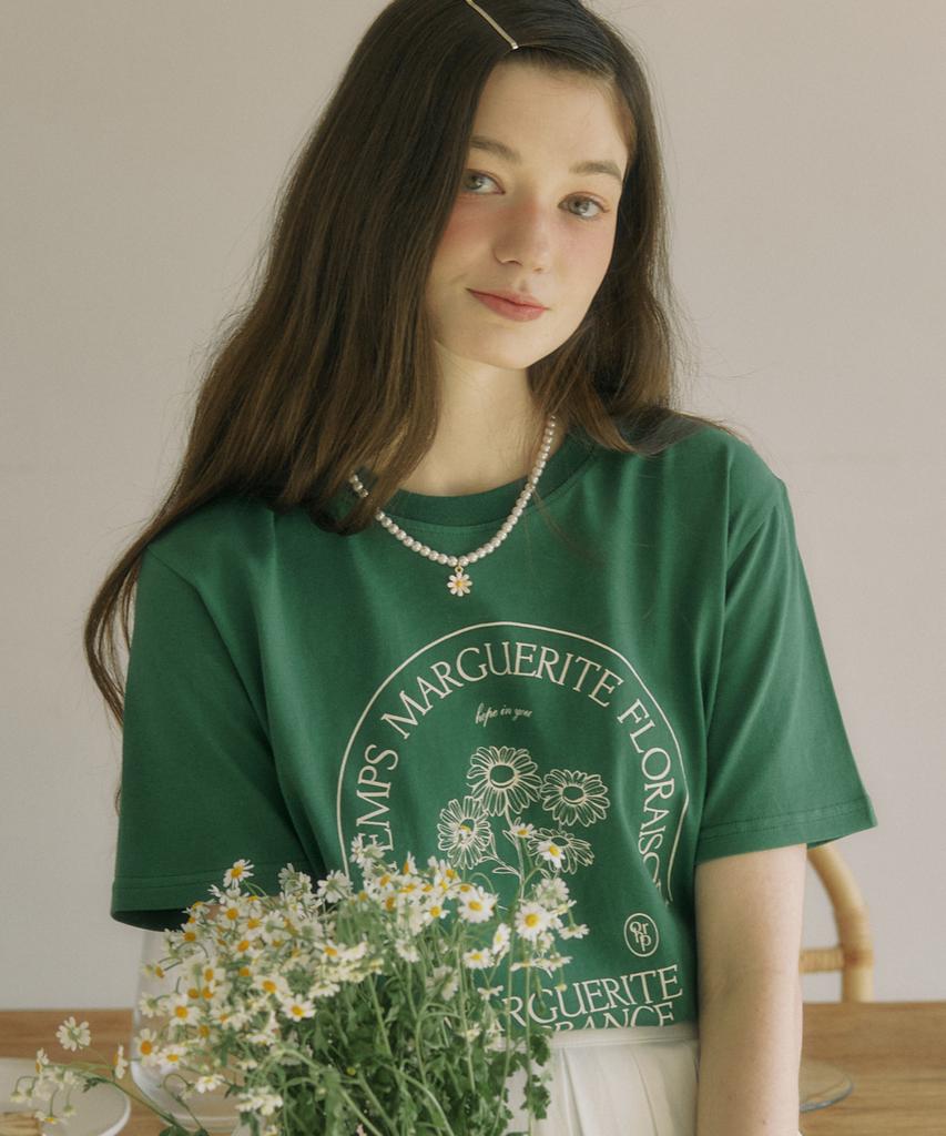 OURHOPE Marguerite T-Shirt - Green