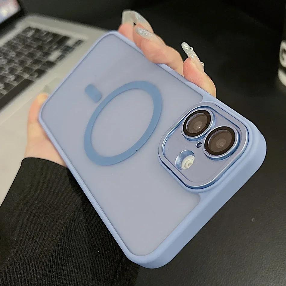 Desert Gold 16 Case for iPhone 16 13 15 14 Plus 11 12 Pro Max 15Pro 16Pro Max Magnetic Translucent Matte Camera Protector Cover
