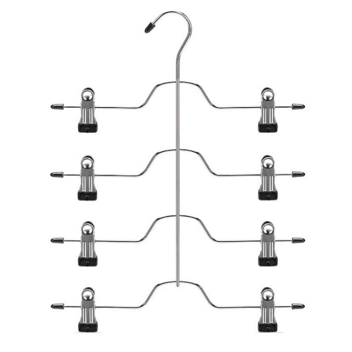 skirt compact trouser hanger with (APOSITV) Space-saving hanger, hanger, storage, 4-hook S-hook (1 piece)