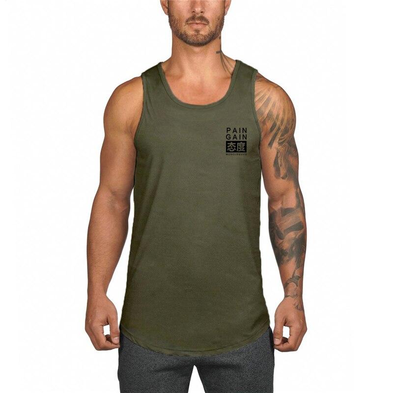 Muscleguys Summer Sportstyle Men's Training Vest Gym Clothes Breathable Bodybuilding tank top casual Comfortable streetwear men tops