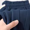 Mens Womens Casual Track Pants Dark Blue Heavyweight Twill Joggers Loose Fit All-match Streetwear