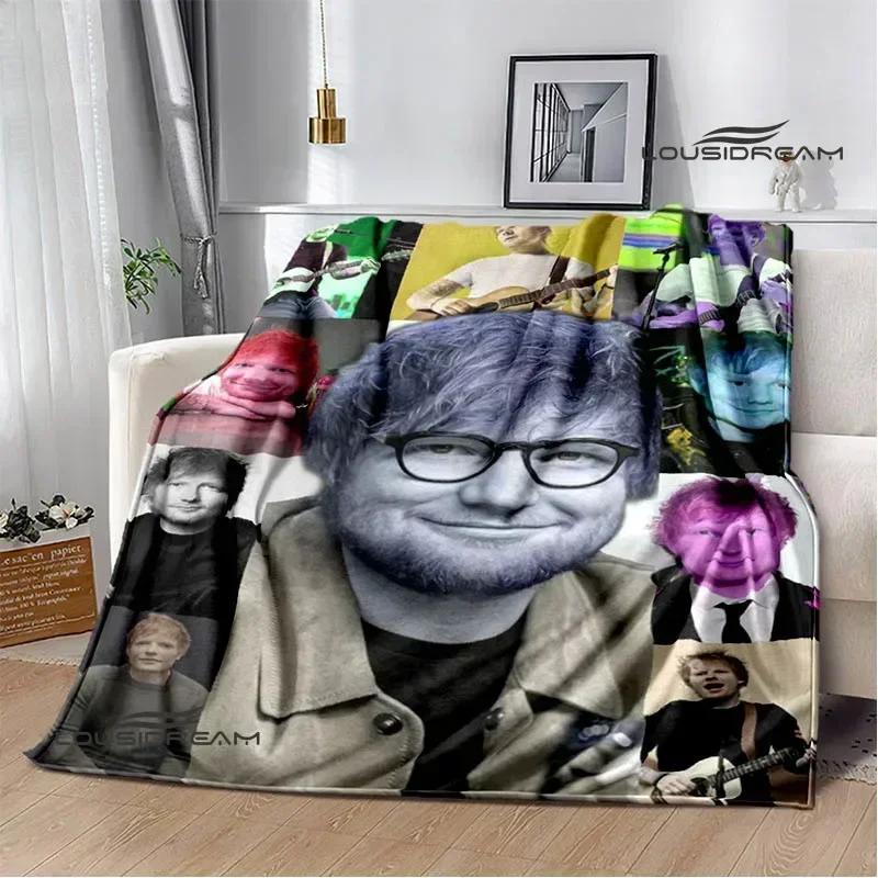 Sänger Ed Sheeran bedruckte Decke Warme Flanelldecken Weiche und bequeme Decke Bettwäsche Decken für Betten Geburtstagsgeschenk