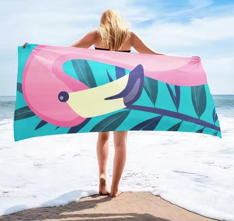 Summer Pineapple Print Beach Towel Large Soft Absorbent Towel Cute Pineapple Pattern Quick-Dry Lightweight Towel for Beach