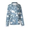 Women's Long Sleeve Buttoned Floral Print Casual Shirt Top