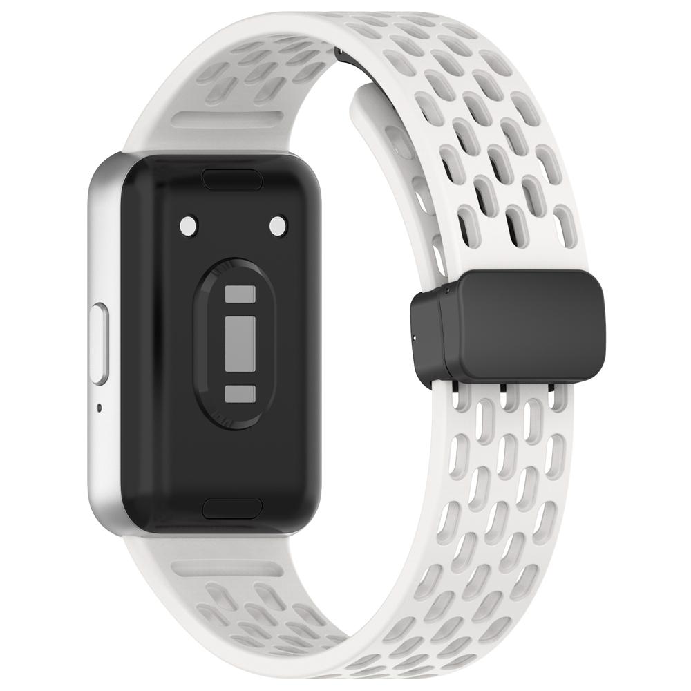 Correa de Silicona Para Samsung Galaxy Fit 3 Deportiva Hueca Transpirable Banda Hebilla Magnética Pulsera Para Samsung Galaxy Fit 3 Pulsera