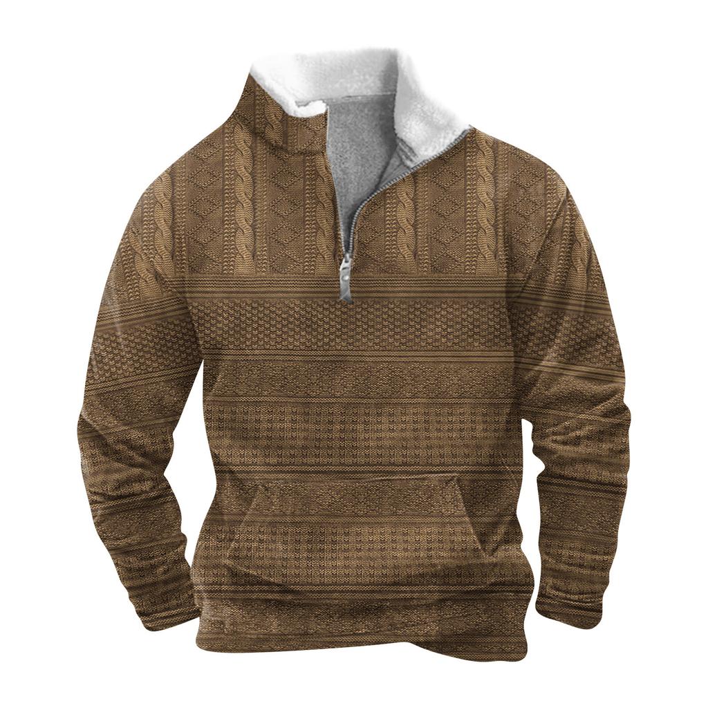 Frühlings- und Herren-Sweatshirt mit Stehkragen ist ein lässiges Outdoor-Pullover-Oberteil
