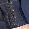 Winter 2025 Women's Slim Fit Blue Denim Long-Sleeve Jacket with Raglan Sleeves and Round Neck