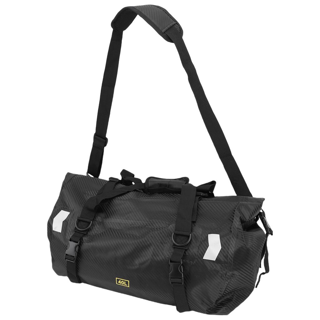 Motorcycle Rear Seat Bag, Reflective Tail Bag with Large Storage Space, Water Resistant Motorcycle Luggage Pack for