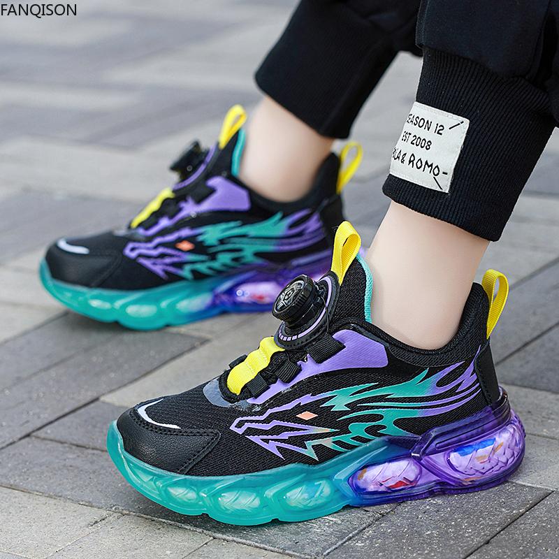 Весенне-осенняя детская дышащая сетчатая детская спортивная повседневная обувь — фото 19