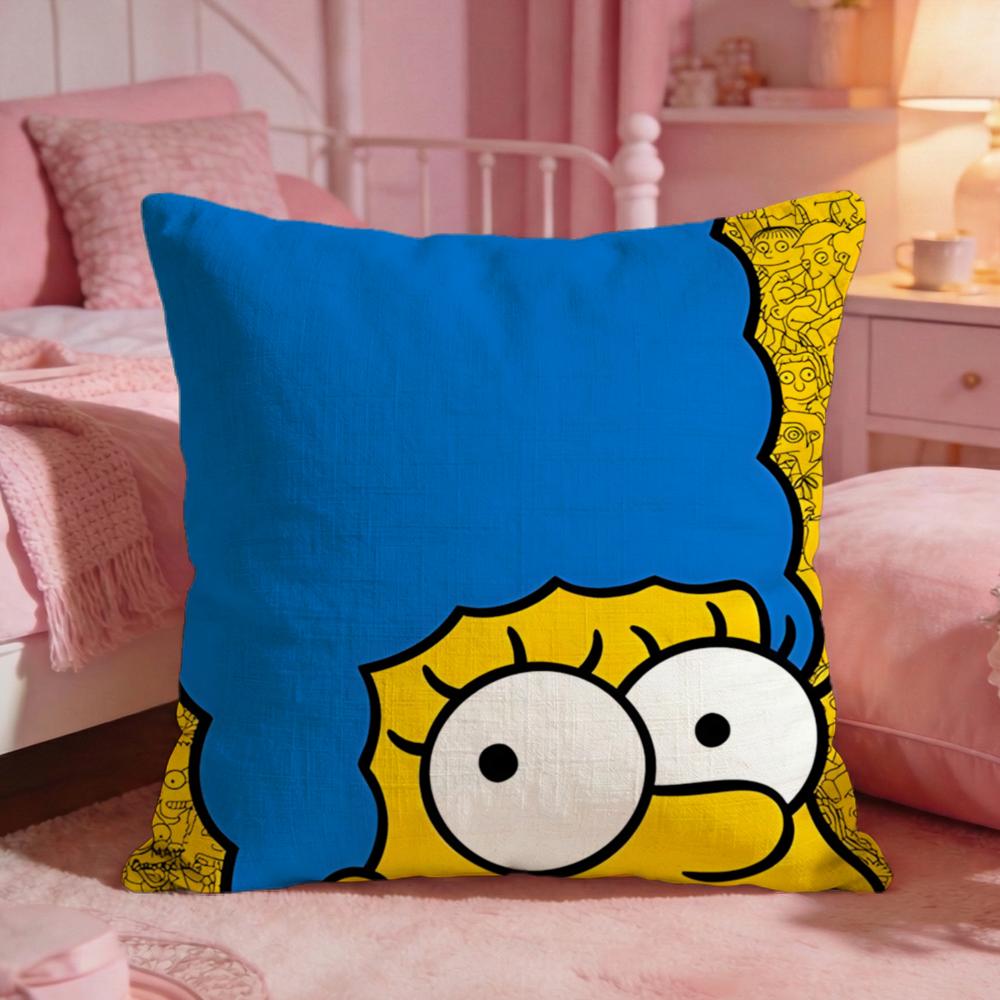 The SSimpsonss Funny Anime Cushion Cover Premium Comfort Reversible Pillow Cove Two In One Design For Any Room  Car Interior