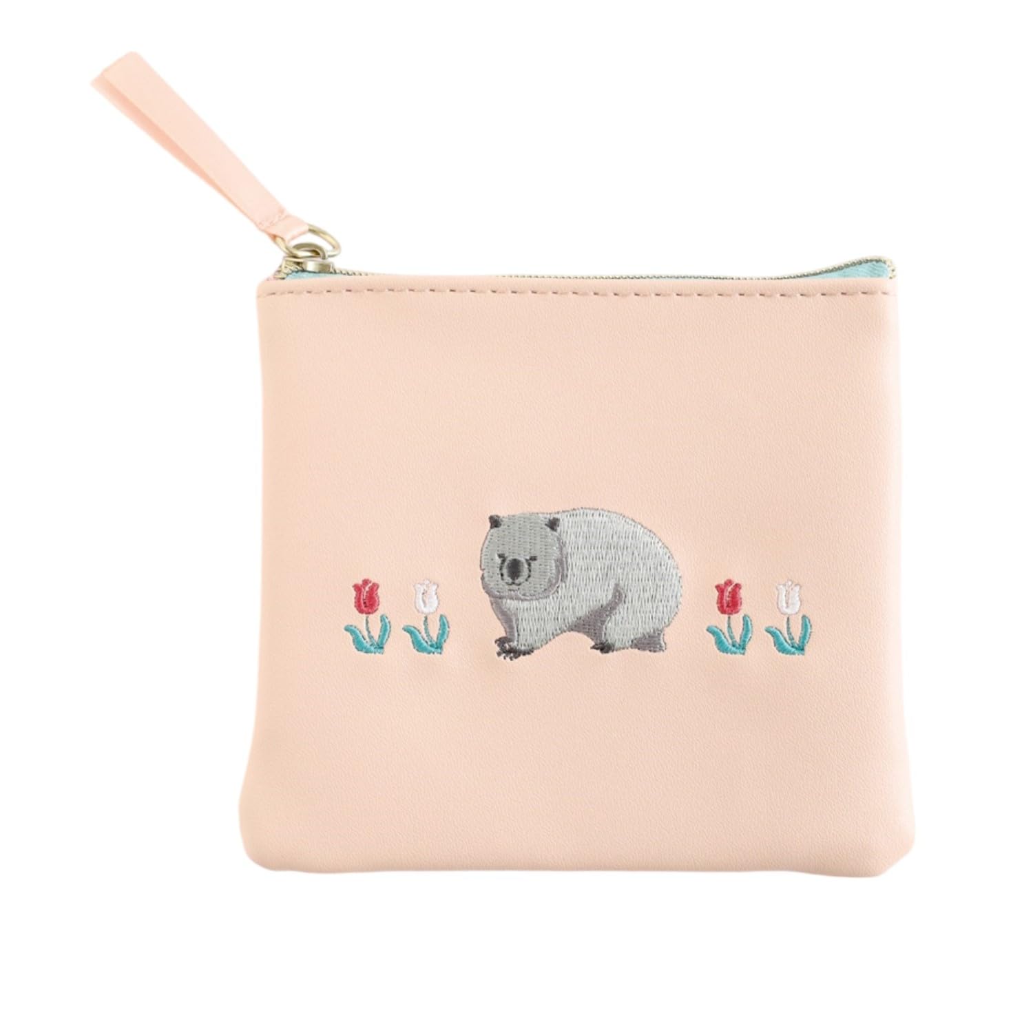 

Green Flash Pouch Animal Department Store Mini Flat Pouch Wombat AD-058