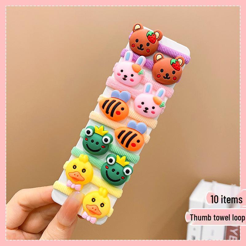 Non-Damaging High-Elastic Hair Ties: Gentle Rubber Bands for Kids' Hairstyles