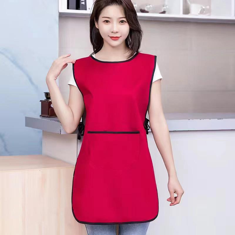 Waterproof Stain-Resistant Apron Nylon Vest Style Anti Dirty Kitchen Aprons Multipurpose Breathable Coffee House Uniform
