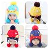 Cozy Baby Knitted Hat For Winter With Cute Cat Design Thickened Plush Ears Suitable For Boys And Girls Aged 5 To 24 Months Available In Red Yellow
