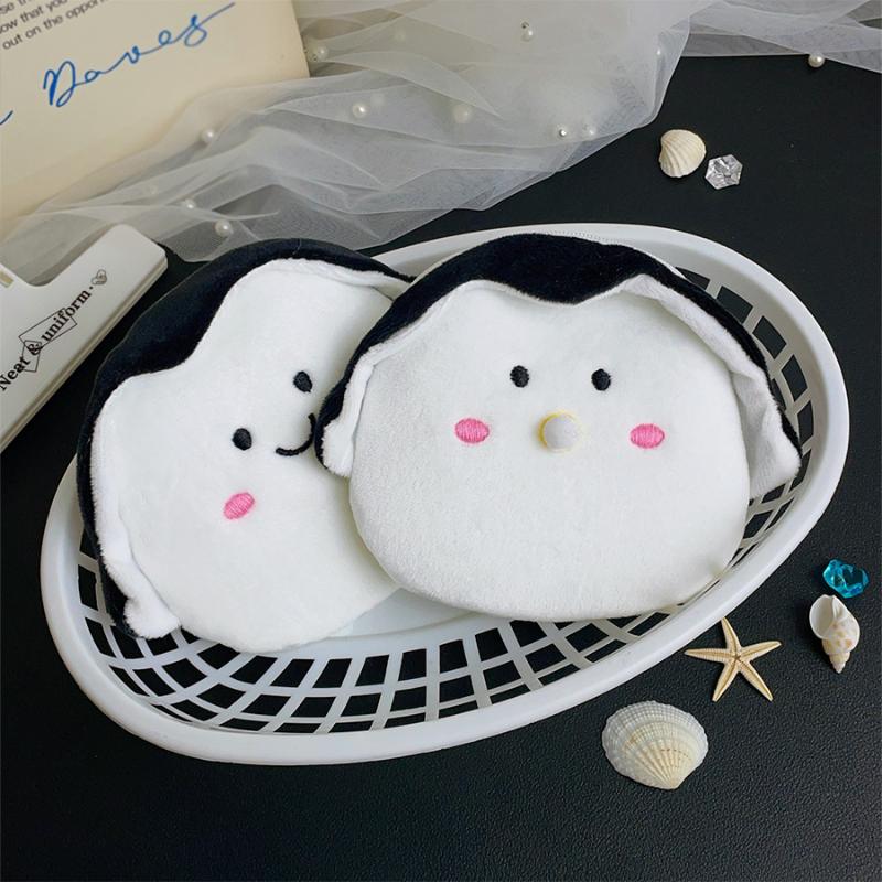 OysterPlush Cute Zipper Coin Wallet Soft Stuffed Bag for Casual Fashion Accessories