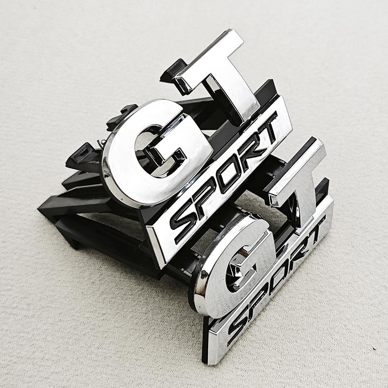 AABIO1 3D ABS Logo GT Sport Auto Frontgrill Abzeichen Emblem Aufkleber für Volkswagen VW Polo 4 5 6 Golf MK4 - MK8 Passat Touran Zubehör