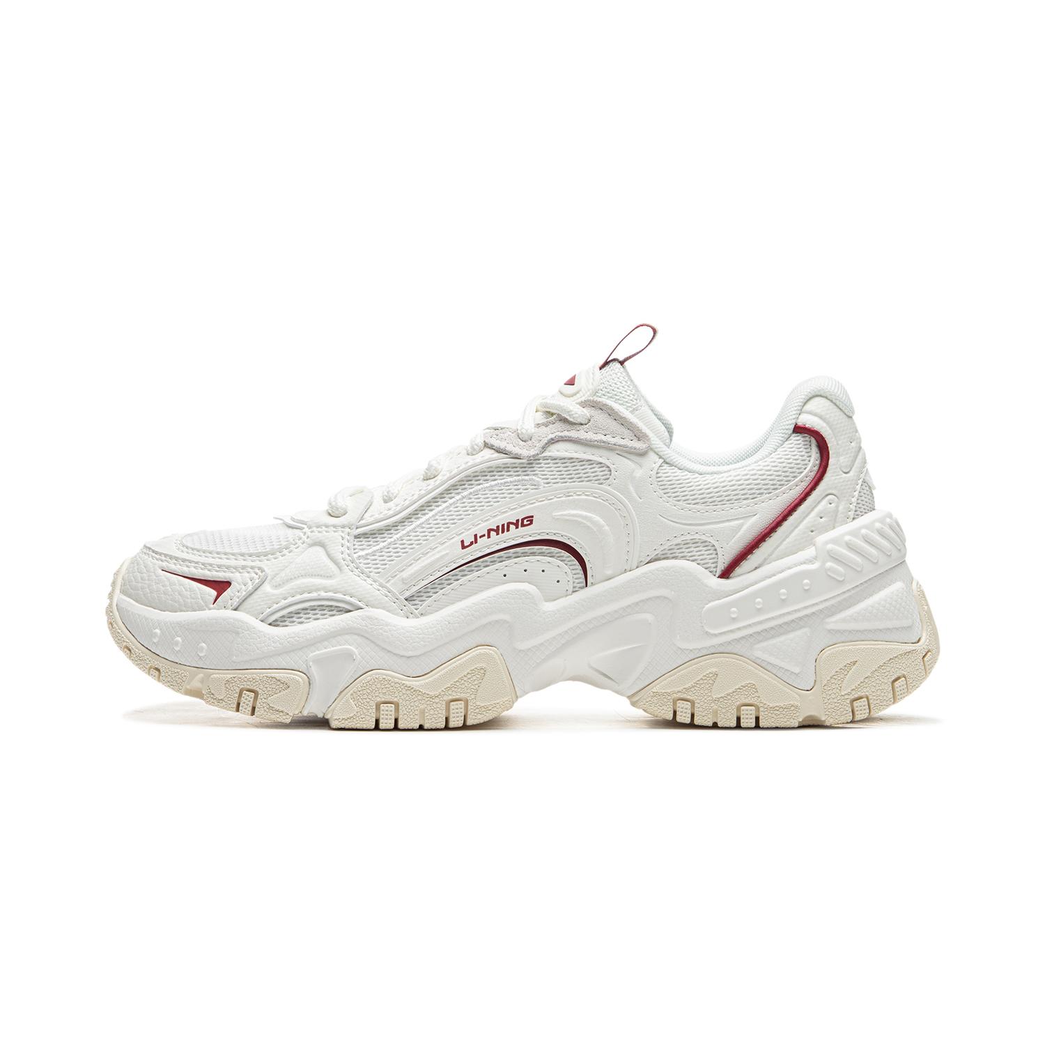 

new LiNing Brown Sugar V2 Cushioning Anti Slip And Wear Resistant Height Increasing Low Top Casual Shoes Women s Mist White 39