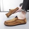 Fashion 2025 New Handmade Leather Men Shoes Casual Comfortable Men Loafers Suede Leather Shoes Men Flats Hot Sale Outdoor Walking Shoes