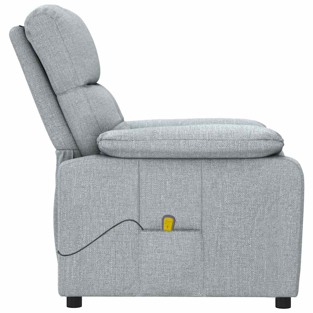 Massage Chair Light Grey Fabric