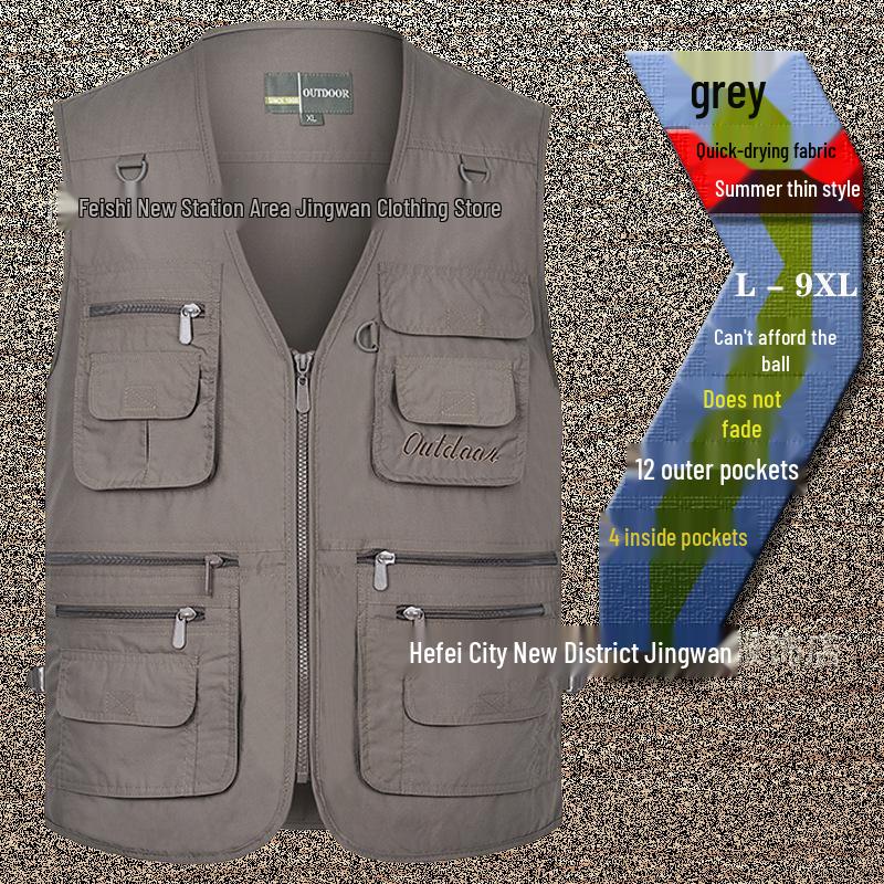Men's Summer Mesh Multi-Pocket Fishing Vest – Outdoor Lightweight Sleeveless Jacket