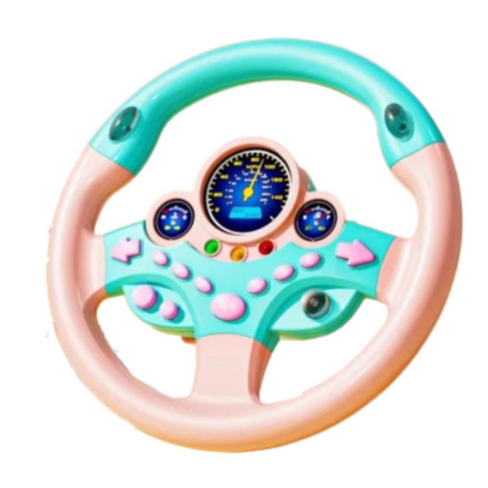 

Забавный детский руль, вращение на 360°, игрушка-симулятор вождения, уличные игрушки 01 Pink Traffic