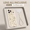 Colorful Stripe Printed With Strap Phone Case For iPhone 17 Pro Max Air 16e 16 15 14 Pro Max 13 12 Pro Shockproof Soft TPU Cover