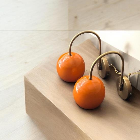 Sada 2 oranžových retro nástěnných svícnů v moderním stylu poloviny století, ručně vyráběné mosazné svítidlo na toaletu, nástěnná světla do koupelny, kuchyně, obývacího pokoje