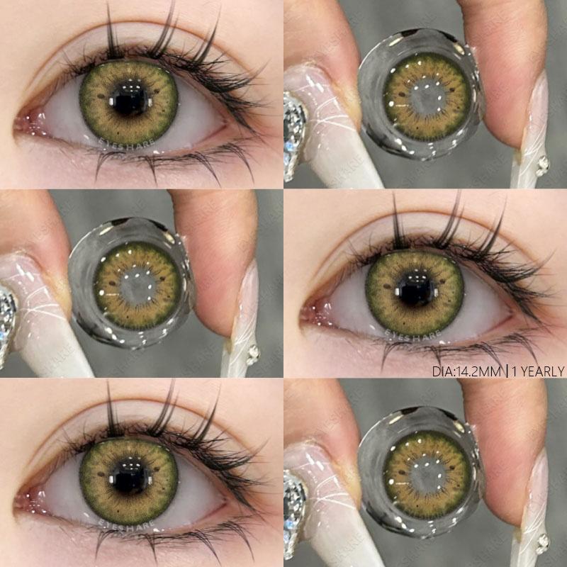 1 Pair Fashion Colored Lenses Gray Pupils Lens Green Eye Contacts Brown Lenses Yearly Cosmetics Blue Contacts for Eyes