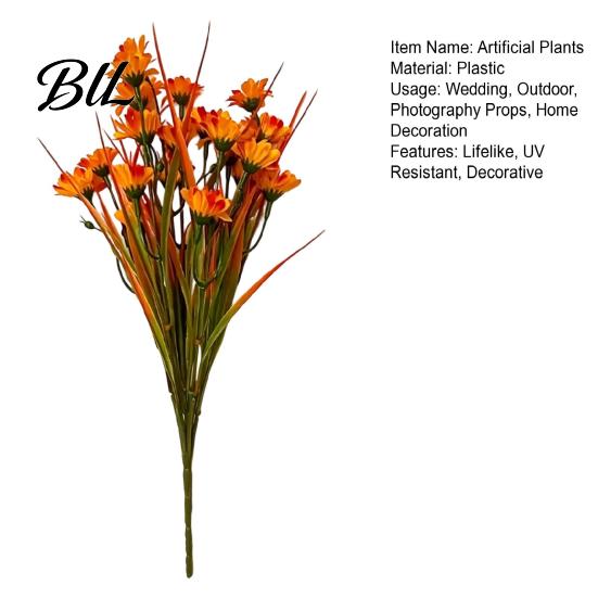 Artificial Flower with Eucalyptus Leaf Fall Leaf, Lifelike Faux Plants, Long Lasting Fake Plants UV Resistant for Autumn Thanksgiving Harvest Festival