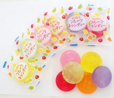 Neue Größenversion Gold Fan Fruchtbonbons 100 Stück große Größe offene Flamme Kochen Wert Fruchtbonbons (Durchmesser 2,6 cm)