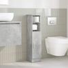 Bathroom Cabinet with Toilet Paper Holder Concrete Grey 20.5 X 22 X 90 Cm