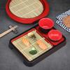 Teller für kalte Nudeln im japanischen Stil, Sushi-Restaurant, Soba, Udon, mit Bambusmatte, Geschirr für Dipsaucen, Tasse, Küche, koreanisches Geschirr