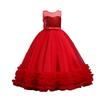 Girls' Summer Sequined Embroidered Mesh Princess Tutu Dress