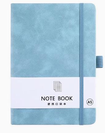 High Quality Custom A5/A6/A7 Notebook New Arrival  Office Journal PU Leather Hardcover with Elastic Band Pocket Diary