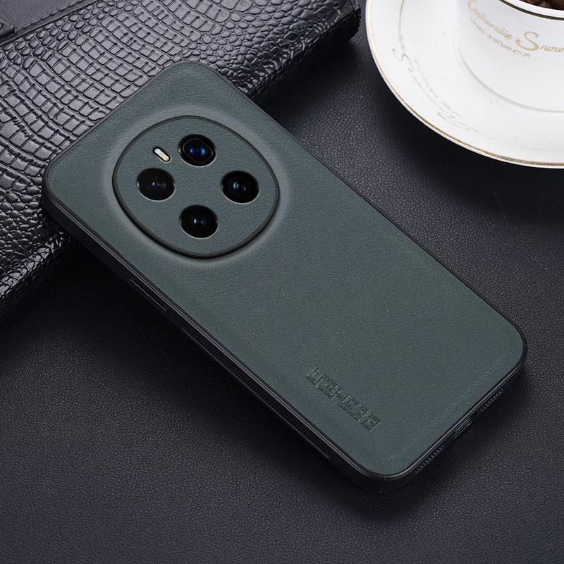 

Чехол из ПУ кожи для Honor Magic7 Lite Ultra, чехол из углеродного волокна для Honor Magic 7 6 5 Pro X9C Samrt, противоударный мягкий бампер для телефона Honor Magic7 Pro зелёный