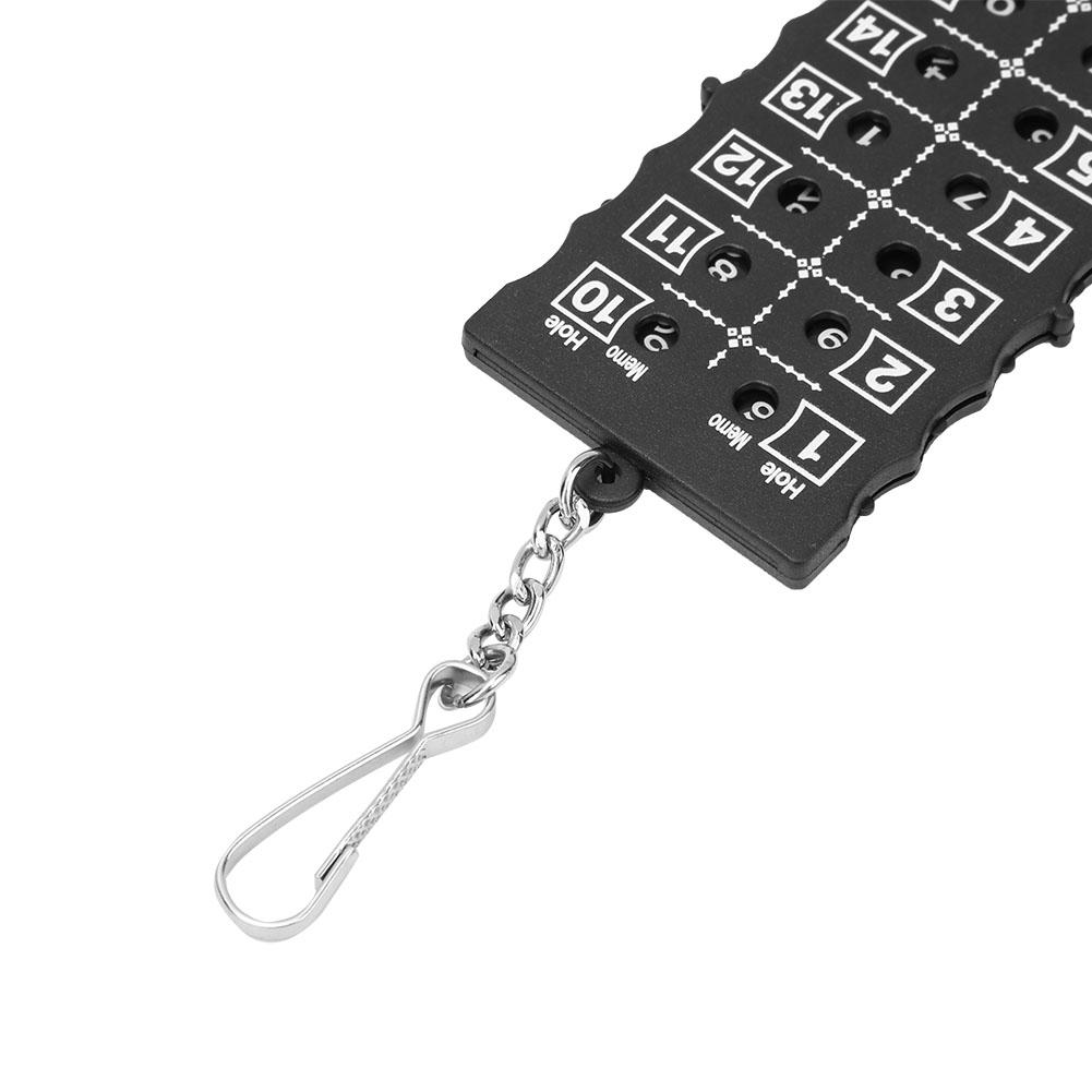 ABS Plastic Portable Strip Type 18 Holes Golf Scoreboard Score Counter Training Practice Competition Accessory(Black