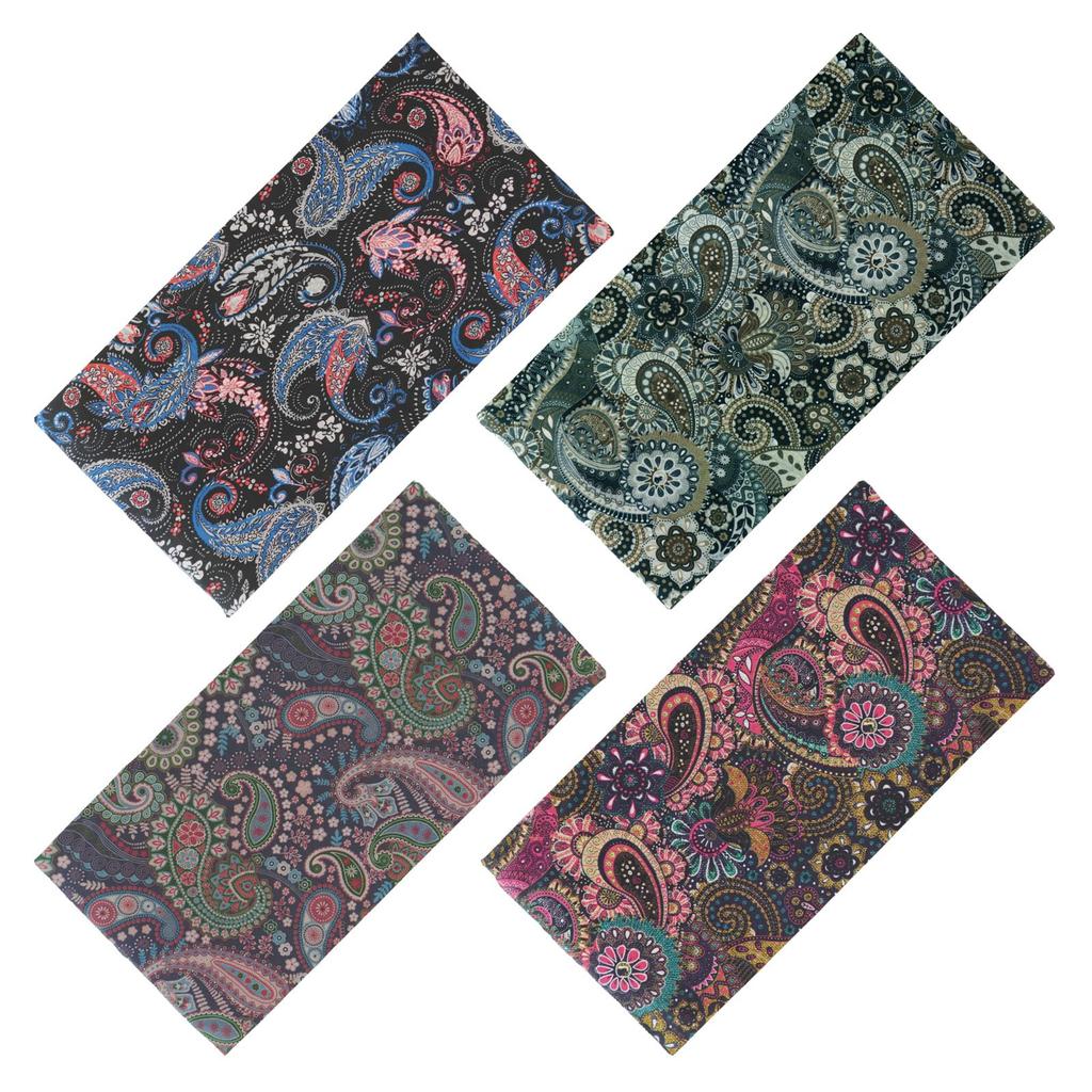 for Women and Head Half Face Paintball Neck Colorful Cashew Nut Flower Cool Colors [SMEHCF] Multi-Purpose Bandanas, 4-Pack, Men, Headbands,